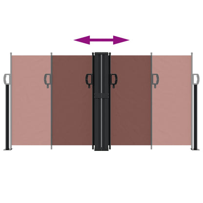 Seitenmarkise Ausziehbar Braun 120x600 cm