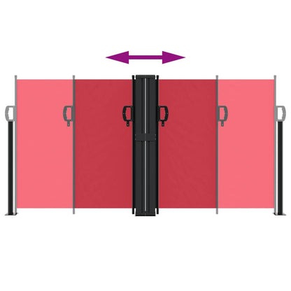 Seitenmarkise Ausziehbar Rot 120x1000 cm