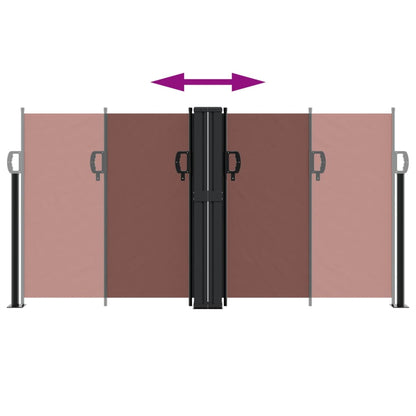 Seitenmarkise Ausziehbar Braun 120x1000 cm