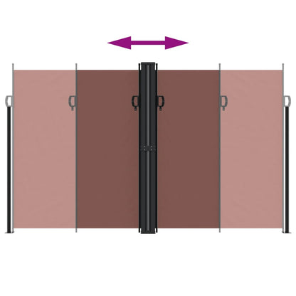 Seitenmarkise Ausziehbar Braun 200x1000 cm