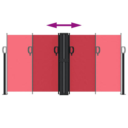 Seitenmarkise Ausziehbar Rot 120x1200 cm