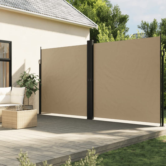 Seitenmarkise Ausziehbar Beige 200x1200 cm