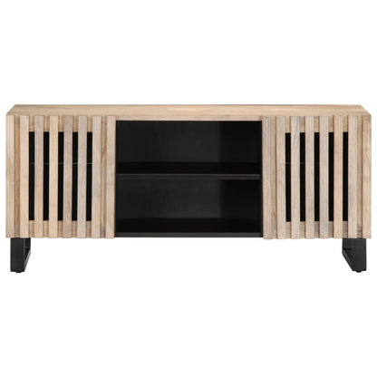 TV-Schrank Weiß 105x34x46 cm Massivholz Mango