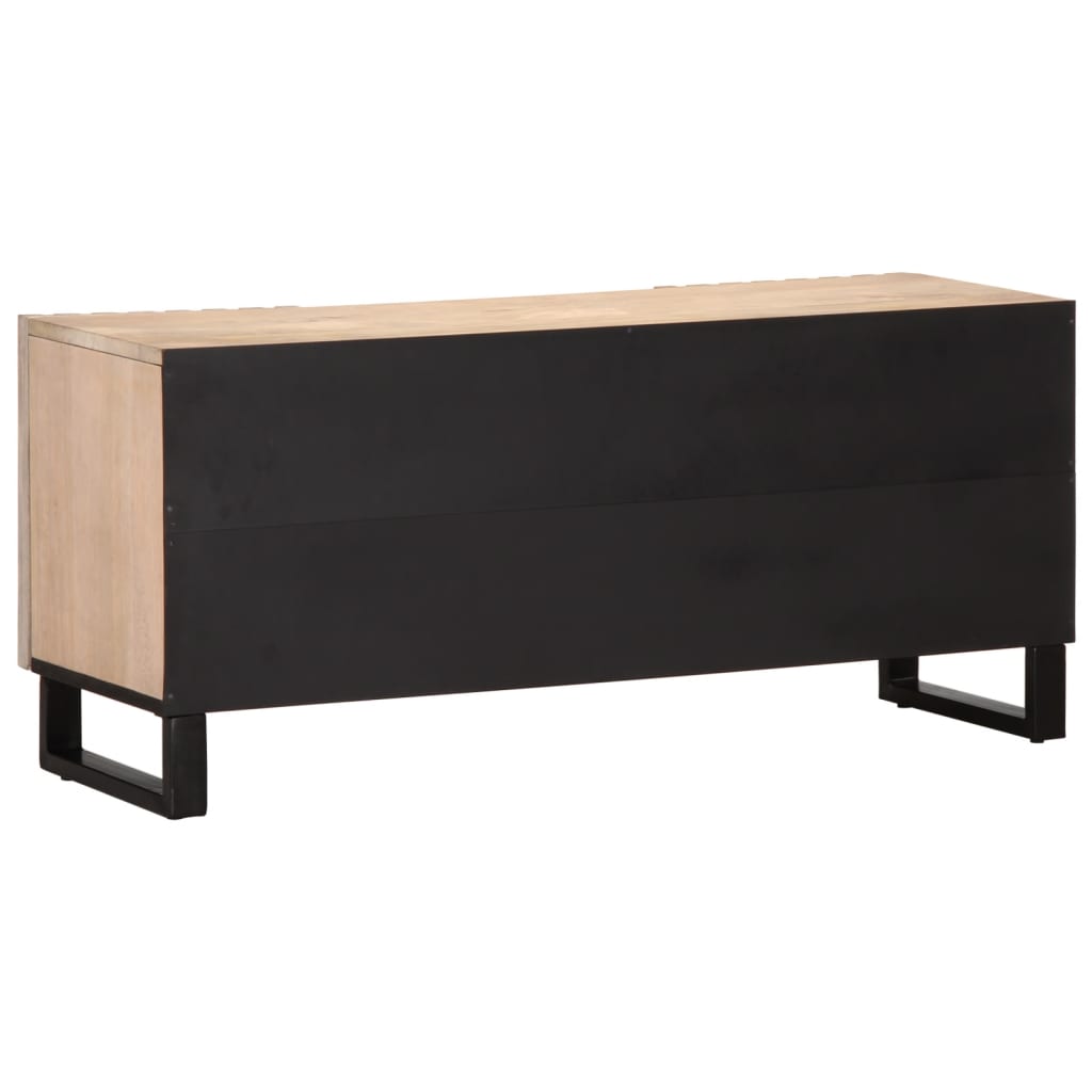 TV-Schrank Weiß 105x34x46 cm Massivholz Mango