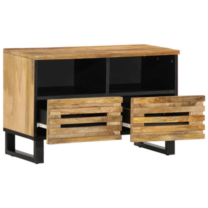 TV-Schrank 70x34x46 cm Raues Massivholz Mango