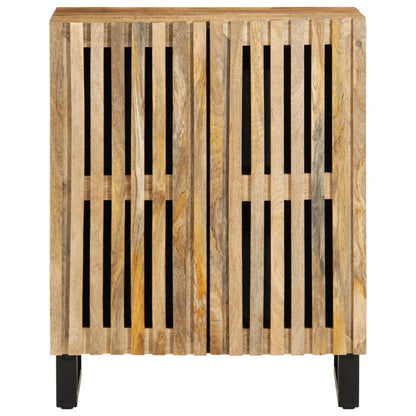 Sideboard 60x34x75 cm Raues Massives Mangoholz