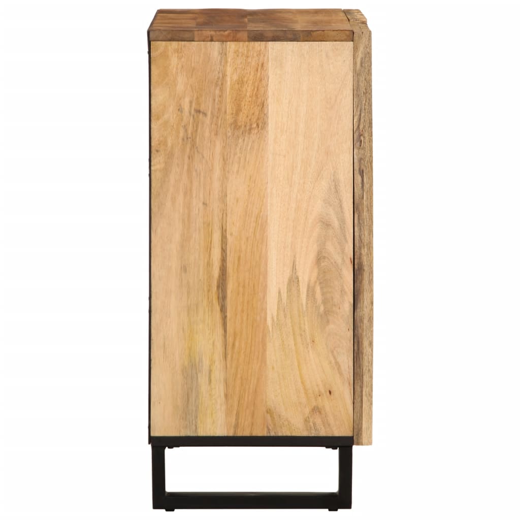 Sideboard 60x34x75 cm Raues Massives Mangoholz