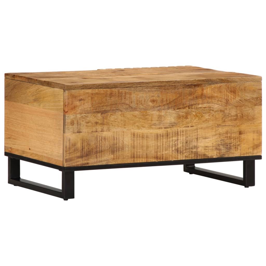 Couchtisch 80x51x40 cm Raues Massives Mangoholz