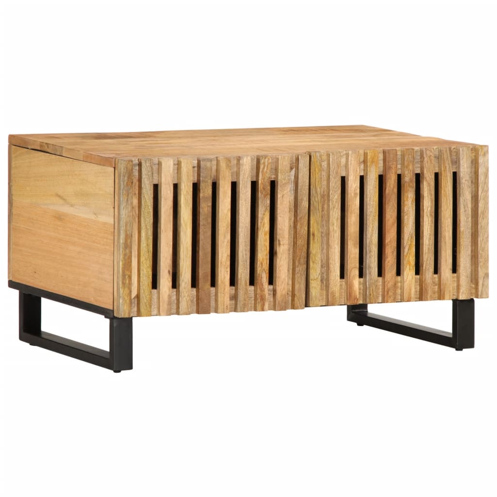 Couchtisch 80x51x40 cm Raues Massives Mangoholz