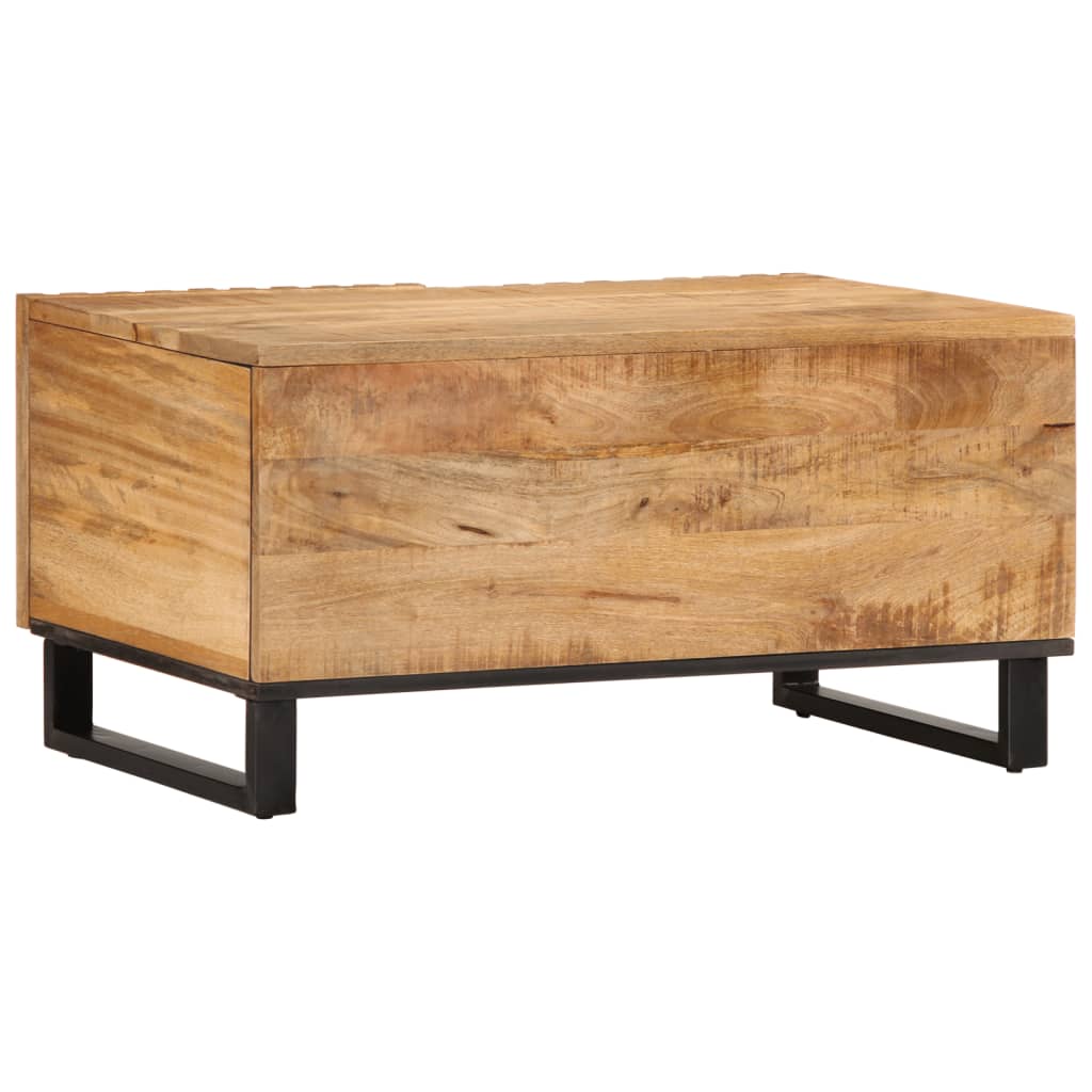 Couchtisch 80x51x40 cm Raues Massives Mangoholz