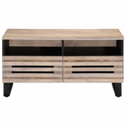 Couchtisch 80x55x40 cm Raues Massivholz Mango