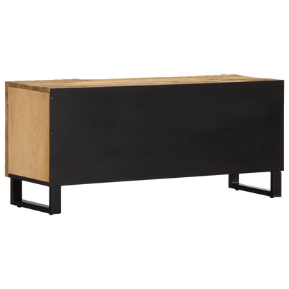 TV-Schrank 100x34x46 cm Raues Massives Mangoholz