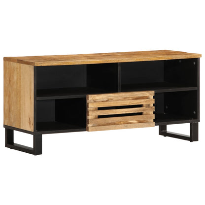 TV-Schrank 100x34x46 cm Raues Massives Mangoholz