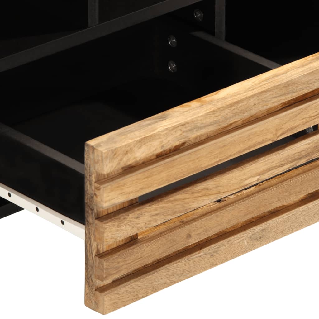 TV-Schrank 100x34x46 cm Raues Massives Mangoholz