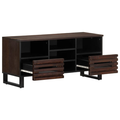 TV-Schrank Braun 100x34x46 cm Massivholz Mango