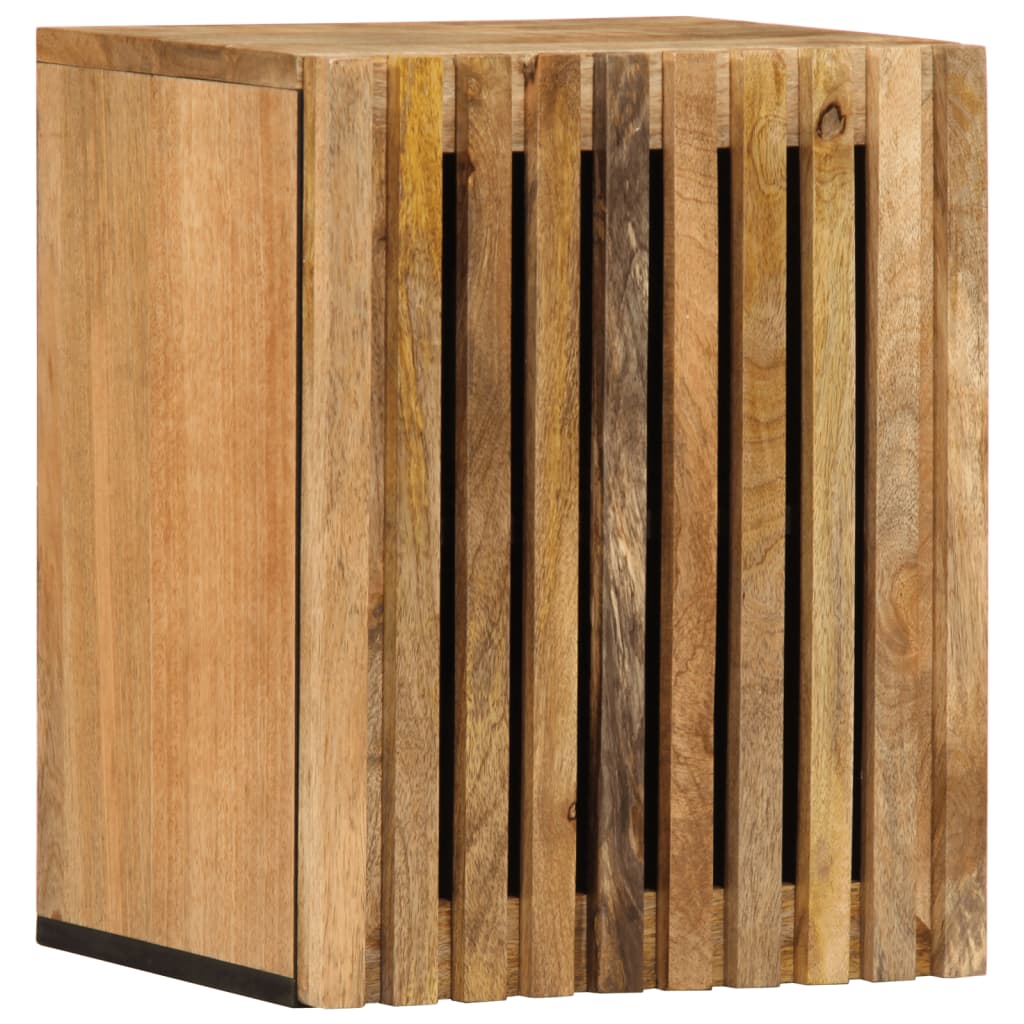 Bad-Wandschrank 38x34x48 cm Massives Raues Mangoholz