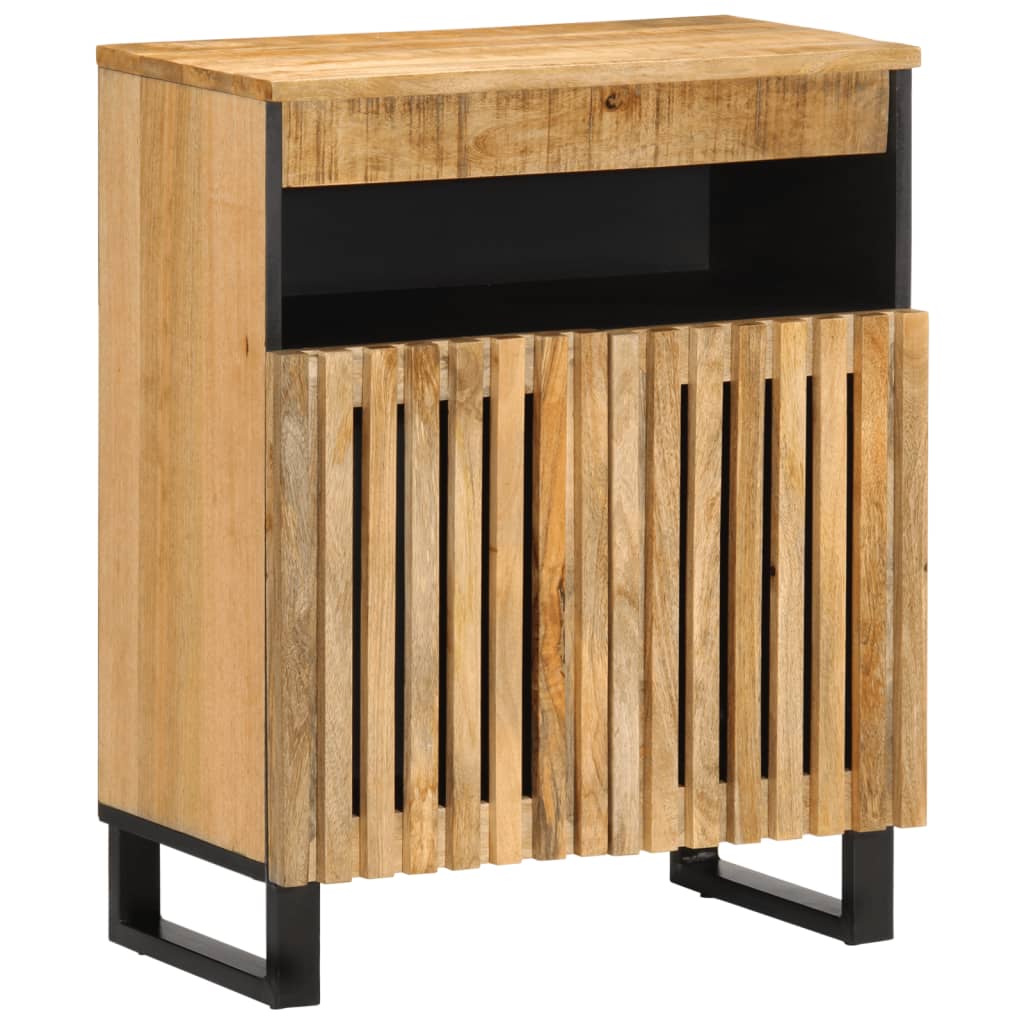 Sideboard 60x34x75 cm Raues Massives Mangoholz