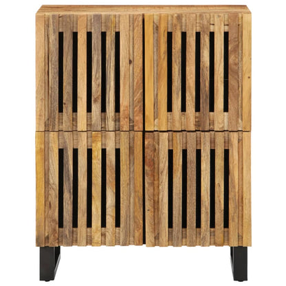 Sideboard 60x34x75 cm Raues Massives Mangoholz