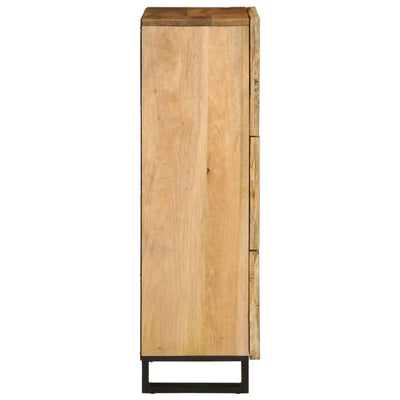 Highboard 40x34x110 cm Raues Massivholz Mango