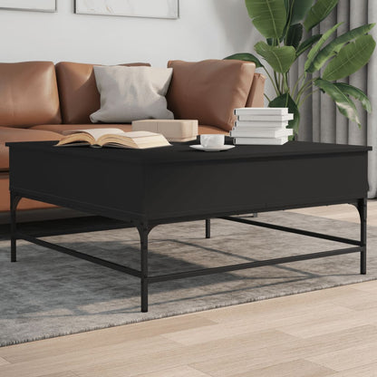 Couchtisch Schwarz 95x95x45 cm Holzwerkstoff und Metall