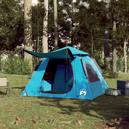 Kuppel-Campingzelt 4 Personen Blau Quick Release