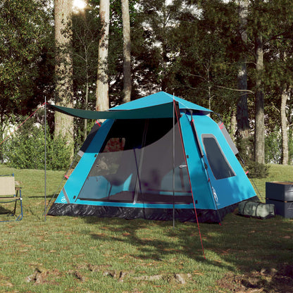 Kuppel-Campingzelt 5 Personen Blau Quick Release