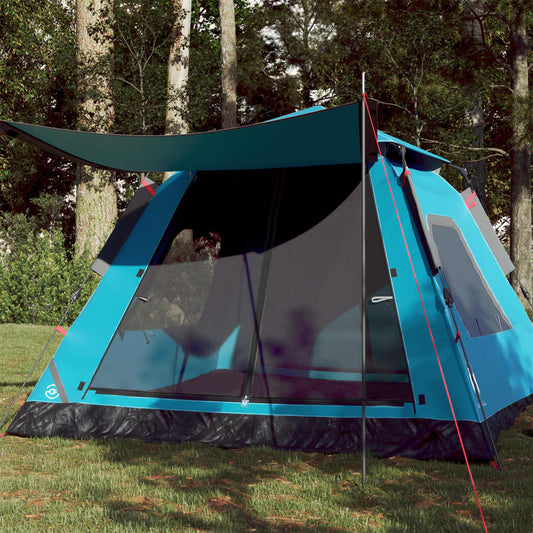 Kuppel-Campingzelt 5 Personen Blau Quick Release