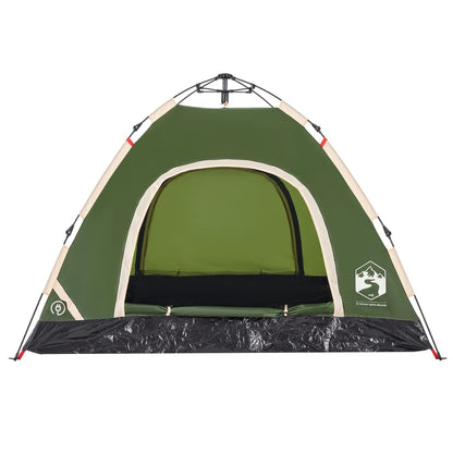 Campingzelt 3 Personen Grün Quick Release