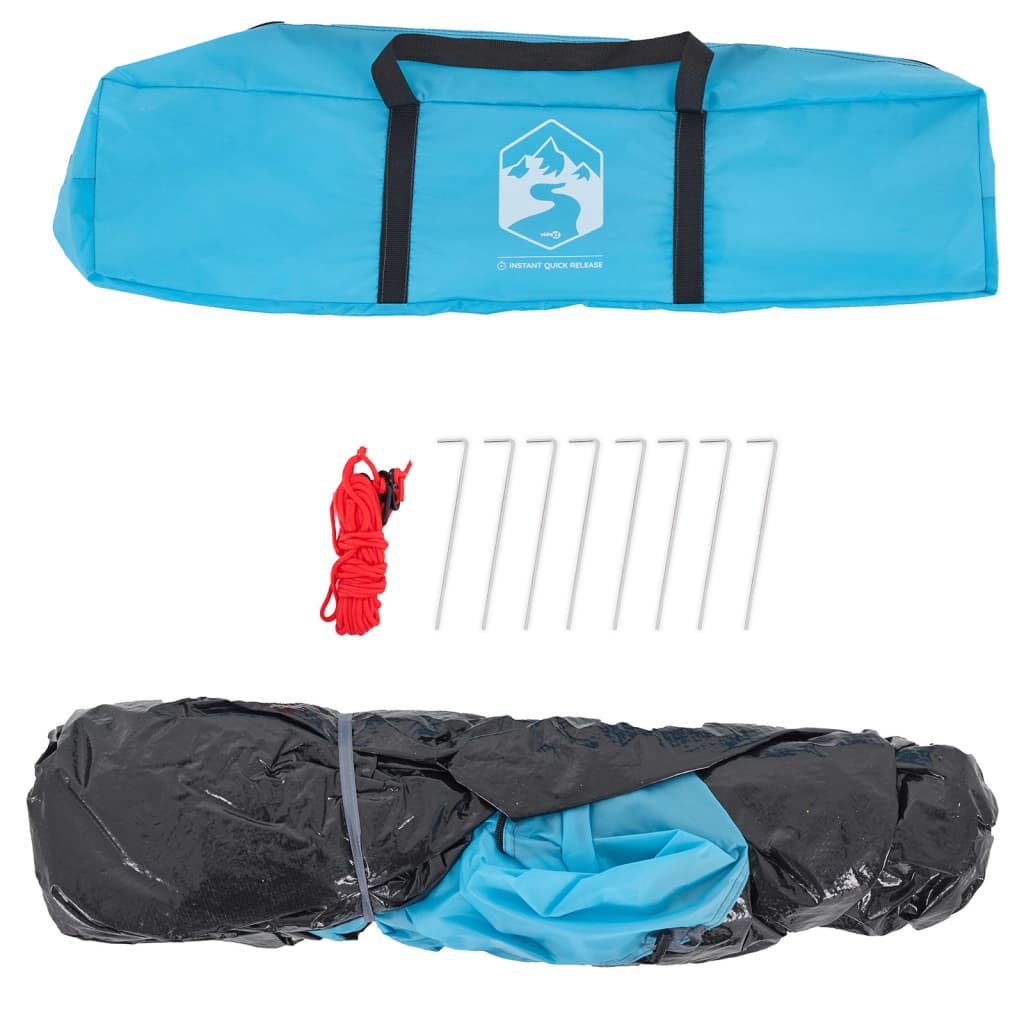 Campingzelt 3 Personen Blau Quick Release