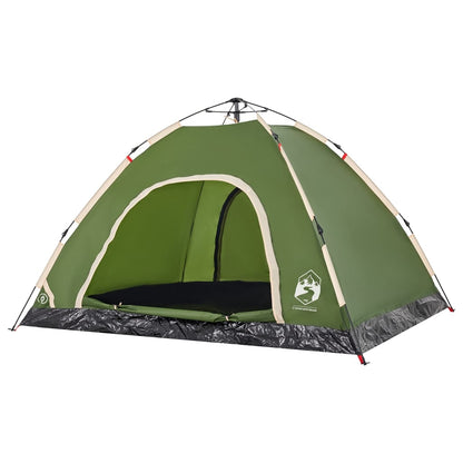 Campingzelt 4 Personen Grün Quick Release