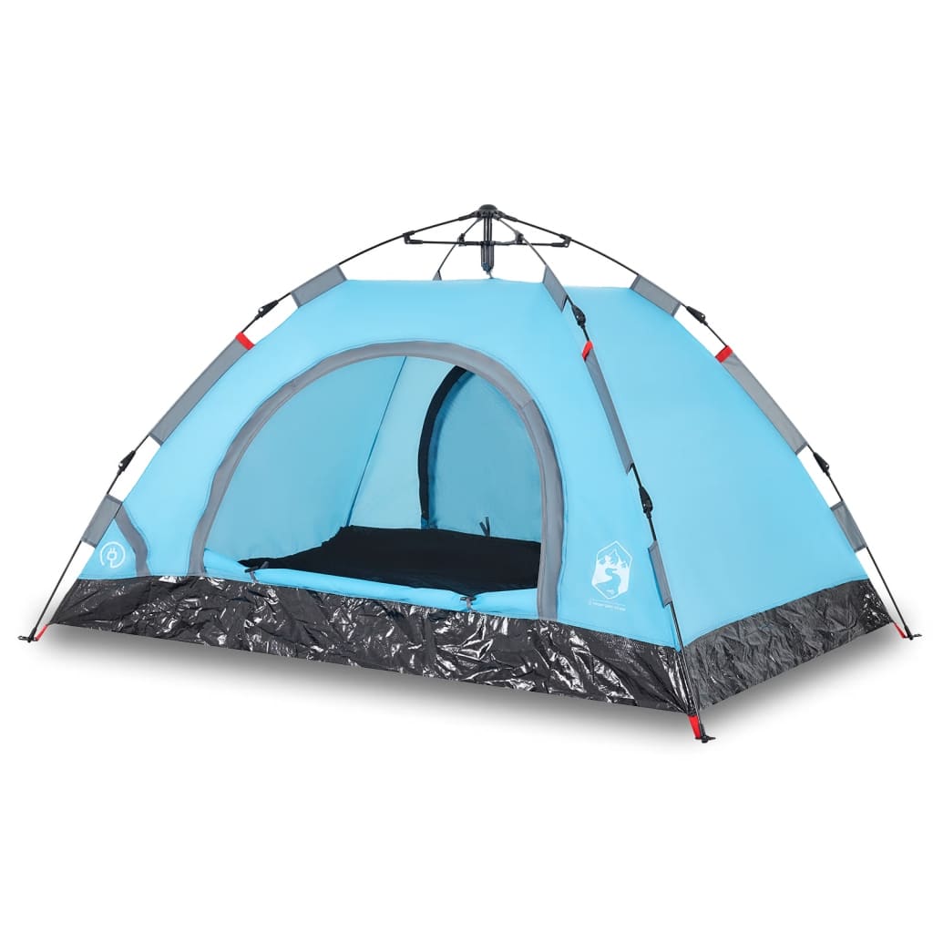 Campingzelt 4 Personen Blau Quick Release