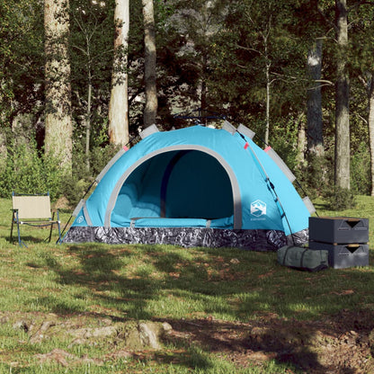 Campingzelt 4 Personen Blau Quick Release