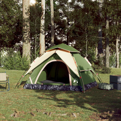 Kuppel-Campingzelt 3 Personen Grün Quick Release