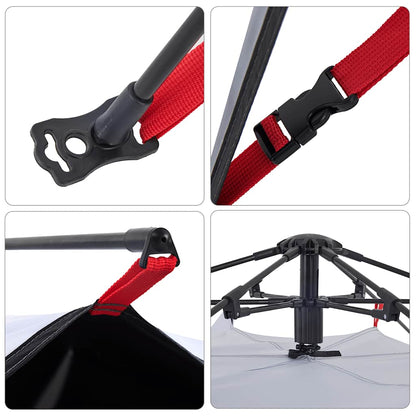 Kuppel-Campingzelt 5 Personen Weiß Verdunkelt Quick Release