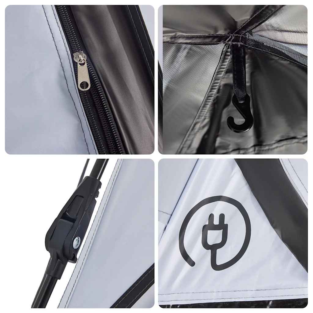 Kuppel-Campingzelt 5 Personen Weiß Verdunkelt Quick Release