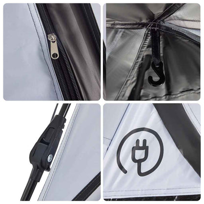 Kuppel-Campingzelt 5 Personen Weiß Verdunkelt Quick Release