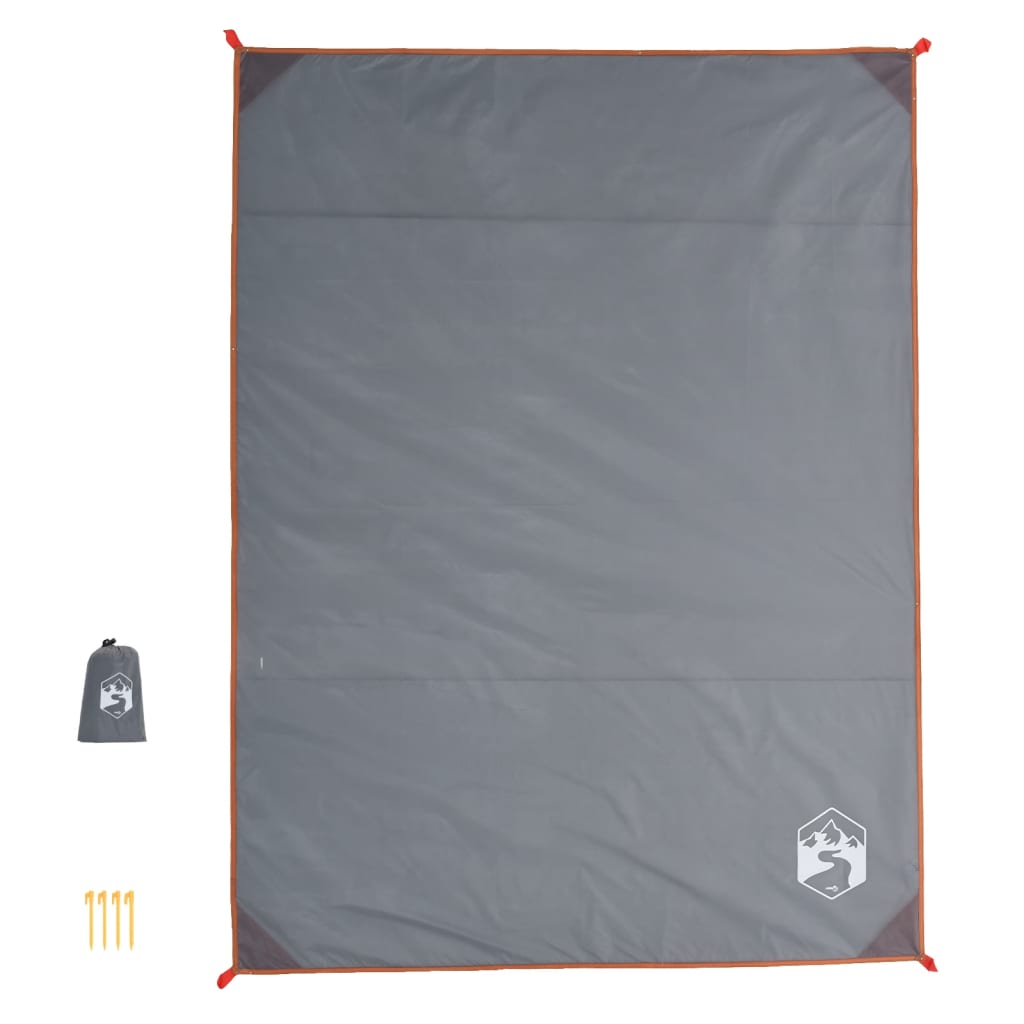 Picknickdecke mit Heringen Grau und Orange 205x155 cm