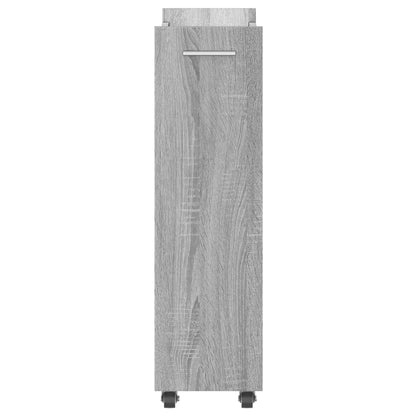 Schrank mit Rollen Grau Sonoma 60x22x79 cm Holzwerkstoff