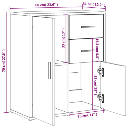 Sideboard Weiß 60x31x70 cm Holzwerkstoff