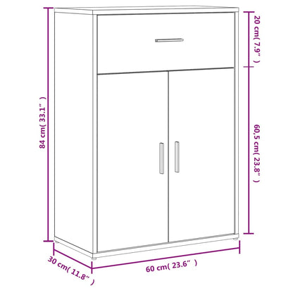 Sideboard Betongrau 60x30x84 cm Holzwerkstoff