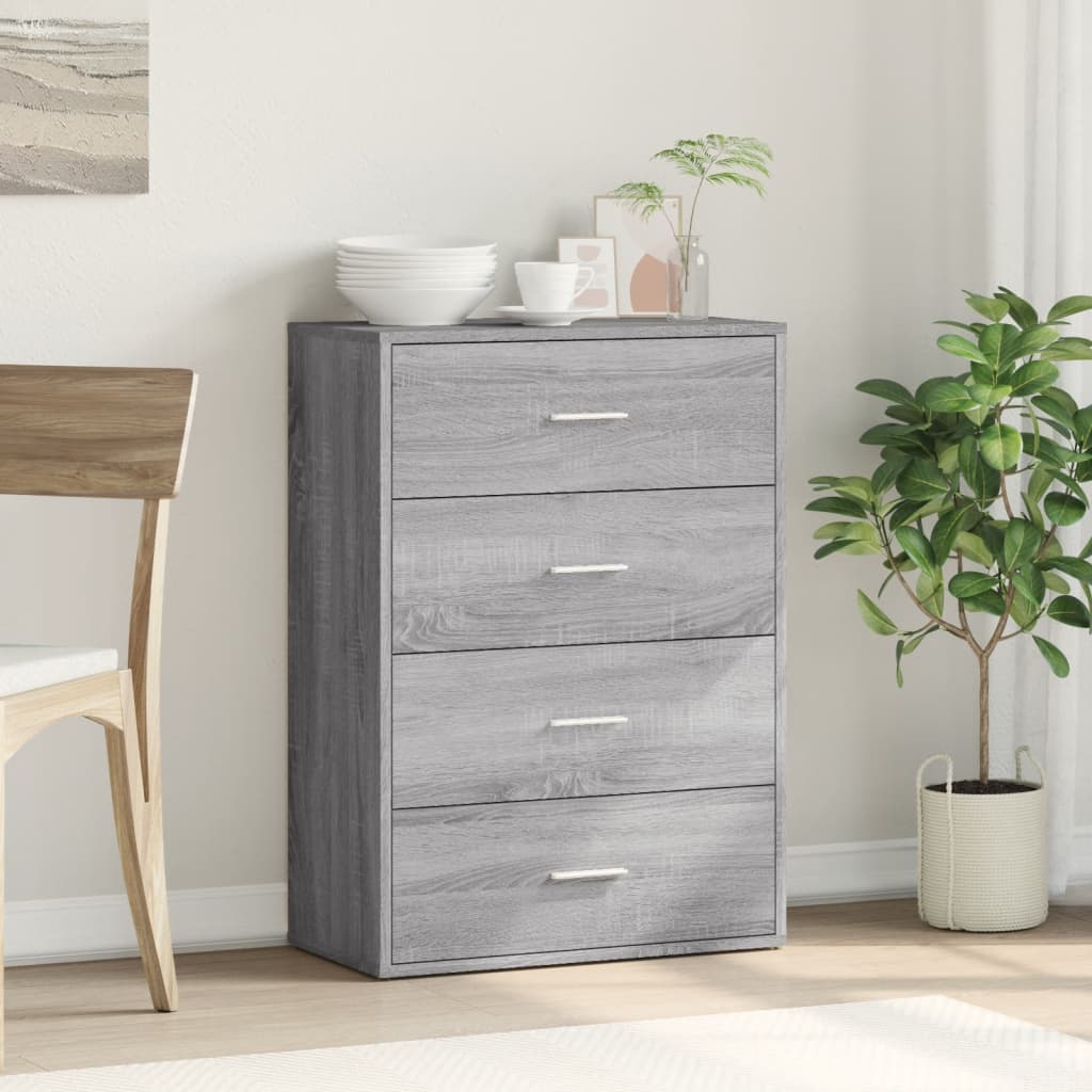 Sideboard Grau Sonoma 60x31x84 cm Holzwerkstoff