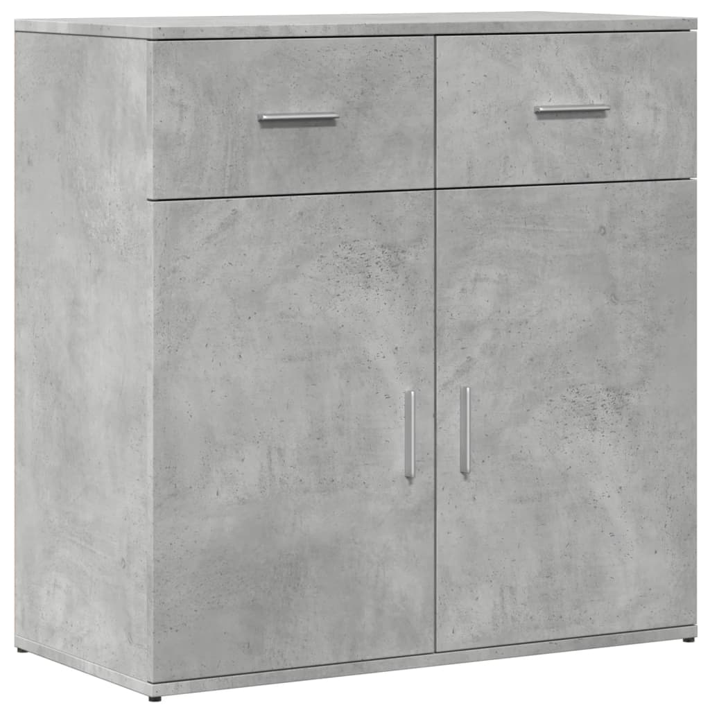 Sideboard Betongrau 79x38x80 cm Holzwerkstoff