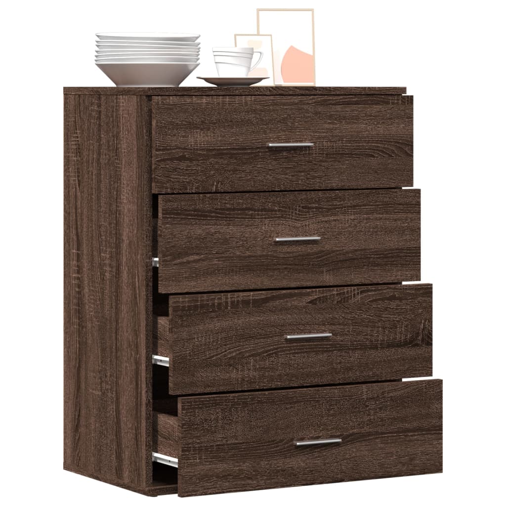 Sideboard Grau Sonoma 60x39x80 cm Holzwerkstoff