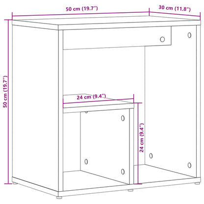 Beistelltische 2 Stk. Braun Eiche 50x30x50 cm Holzwerkstoff