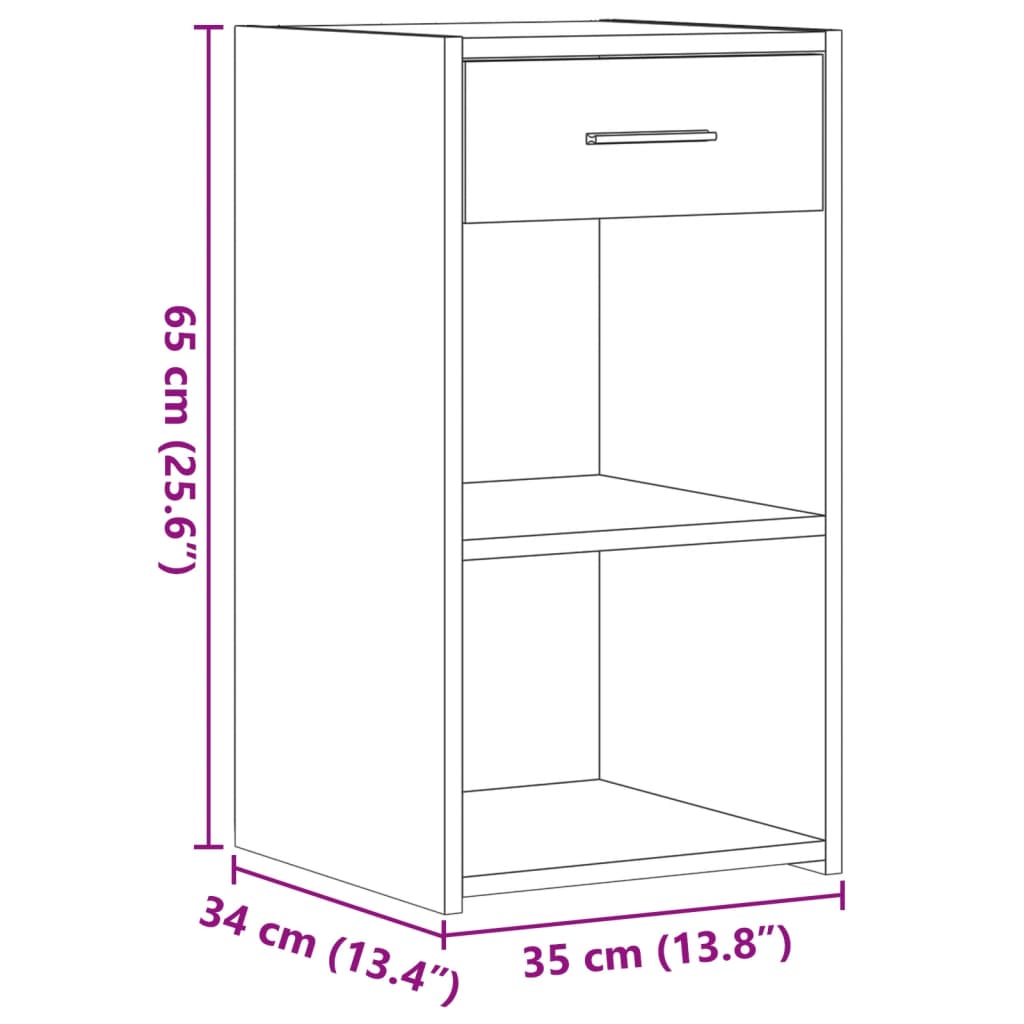 Nachttisch Sonoma-Eiche 35x34x65 cm Holzwerkstoff