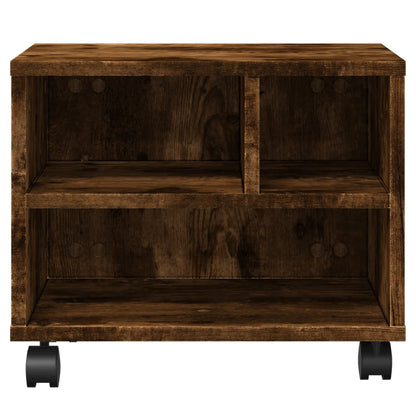 Druckerständer mit Rollen Räuchereiche 41x32x34,5 cm