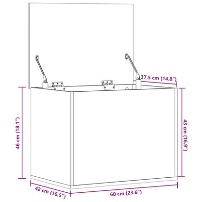 Truhe Grau Sonoma 60x42x46 cm Holzwerkstoff