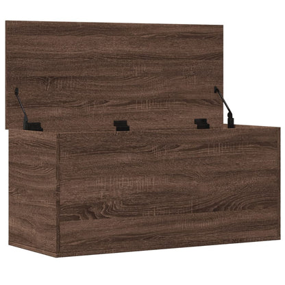 Truhe Braun Eichen-Optik 100x42x46 cm Holzwerkstoff