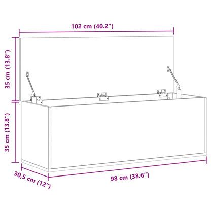 Truhe Sonoma-Eiche 102x35x35 cm Holzwerkstoff