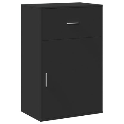 Beistellschrank Schwarz 56,5x39x90 cm Holzwerkstoff